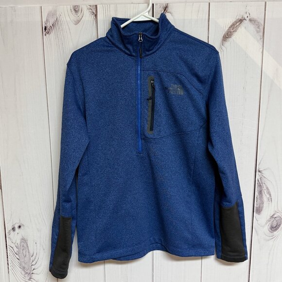 The North Face Men’s Canyonlands 1/2-Zip Jacket M Blue Heather EUC - Picture 1 of 10